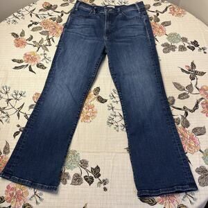 Mother LIL HUSTLER ANKLE Jeans Womens 30 Dark Blue High Rise Stretch Flare USA